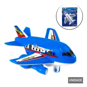 Aviao Movido a fricção de plástico color